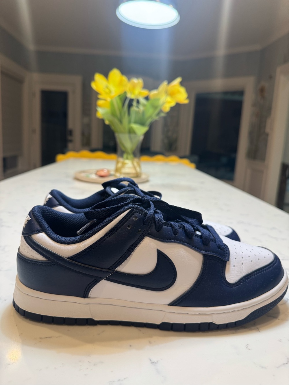 Nike Men's Navy and White Low-Top Sneakers US 8 HF5441-107 Like new